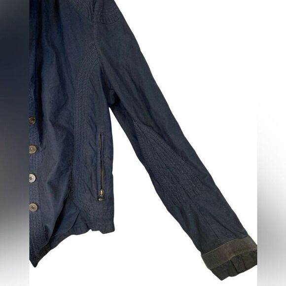 Mexx Vintage Black Button Front Shirt Jacket Size 12 - Picture 3 of 11